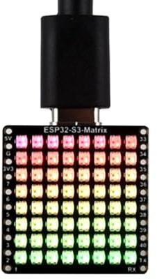 Waveshare ESP32-S3-Matrix Development Board, Onboard 8×8 RGB LED Matrix and QMI8658C Attitude Sensor, Supports Wi-Fi and BT LE, ESP32 Development Board