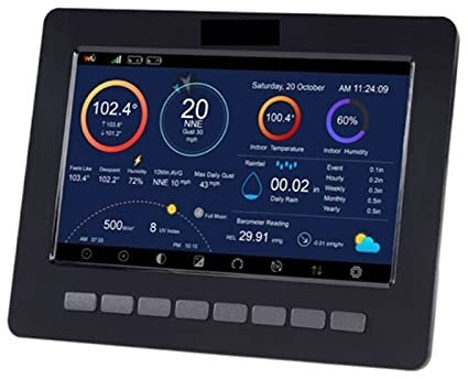 Station météo sans fil intérieure extérieure Récepteur Misol (affichage) for Station météo sans fil (HP2550) Se connecter au, télécharger des données sur le Web (wunderground) avec pluviomètre et vit