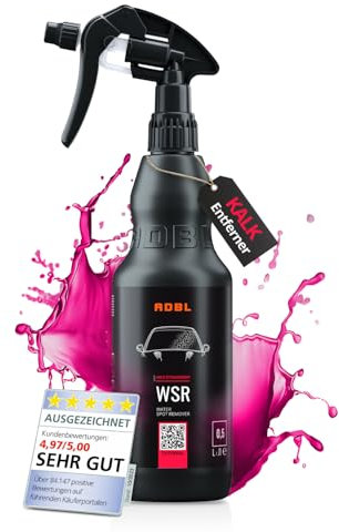 ADBL WSR Water Spot Remover (500ml) - Effektive Entfernung von Mineralablagerungen Wasserflecken und Kalk - Für Lack, Glas und Kunststoff - Ideal zur Pflege und Entkalkung von Versiegelungen