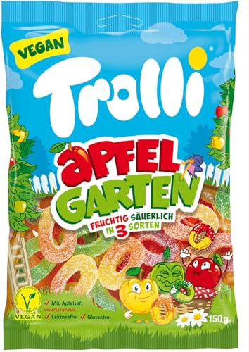 Apfelgarten - Jardin de Pommes, des bonbons délicieux aux saveurs fruitées, parfaits pour une pause gourmande pleine de fraîcheur - Compatible avec Trolli - 150g