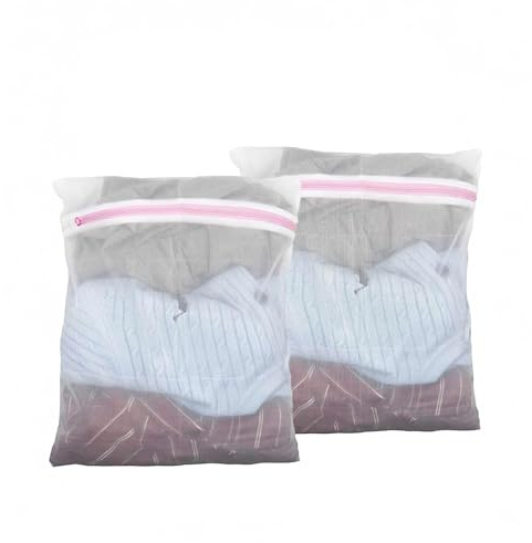 2 bolsas para lavadora de 50 x 40 cm – Bolsa para colada con cremallera – Bolsas de ropa para lavadora para camisas, calcetines, ropa interior y ropa – Bolsas de lavado (2 unidades) art. 59474