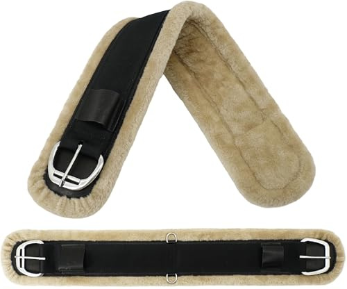Jeereal Fleece-Western-Cinch-Gurt, atmungsaktiv, für Westernsattel, Schwarz, 30 Inch