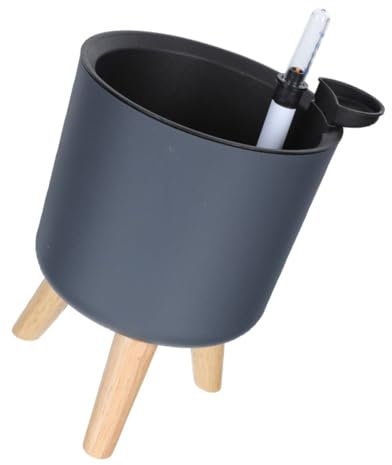 BAZEITFLOW Pot de Fleurs à Arrosage Automatique Design Minimaliste Gris Support Tripode Robuste en PP avec Indicateur de Niveau d'eau pour Plantes D'intérieur et Décoration Maison