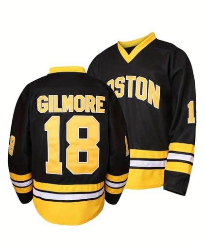 Happy Gilmore Oversized Boston Ice Hockey Jersey (UK, Alpha, M, Regular, Regular, Black)