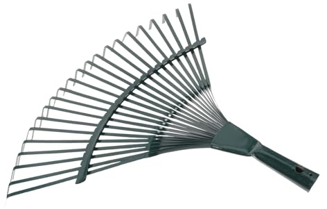 BESPORTBLE Râteau De Jardin en Acier Inoxydable à 22 Dents Vert pour Pelouses Et Travaux Extérieurs, Outil De Râteau De Jardinage Multifonction, Poignée Ergonomique, Résistant à l'usure