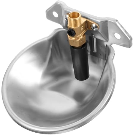 FIXOSHEE Abreuvoir Automatique Inox pour Bovins et Moutons Grand Réservoir Stable Distributeur Eau pour Ferme et Pâturage