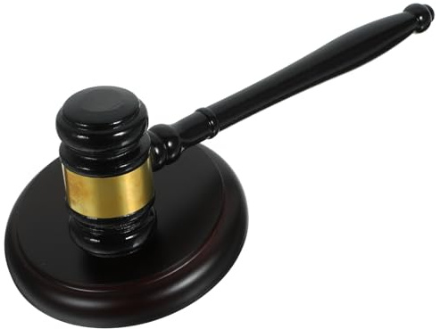 DOITOOL Martelletto Da Giudice in Legno Massello Con Blocco Silenzioso Compatto e Portatile Martello Legno Pratico Per Vendite Legali Avvocati e Studenti Di Giurisprudenza