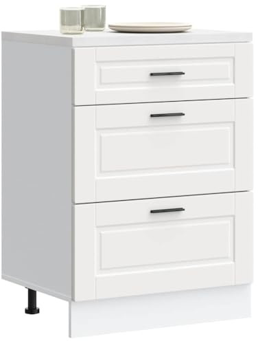 Mimdixy Aufbewahrungsschrank Backofenschrank Vorratsschrank,Küchenunterschrank Weiß Holzwerkstoff,Für Wohnzimmer,Küche,Arbeitszimmer,Kann Schnell Zusammengebaut Werden