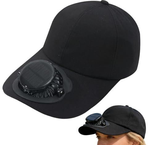 Cappello con Ventola Solare Uomo,Copricapo Traspirante,Cappello a Tesa Larga da Esterno | per Giardinieri Pescatori Campeggiatori Golfisti Viaggiatori Spiaggia Escursionismo Sport Concerto