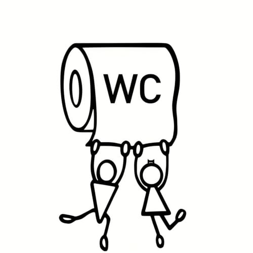 Tapufitil Divertido Cartel de WC de Madera Resistente, Colgante Decorativo para baño de Invitados con diseño Divertido para baño, Pasillo y decoración del hogar