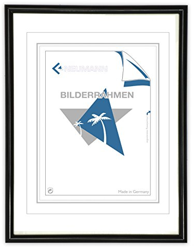 Neumann Bilderrahmen Kunststoffrahmen Classic, 70x100 cm, schwarz