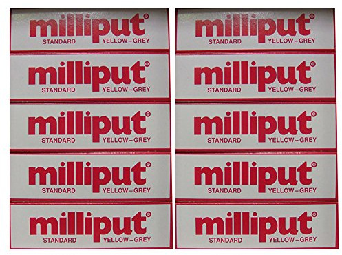 Milliput Epoxy Putty - Standard (Yellow/Grey) 113.4g Kit - 10pk