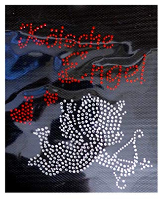 _ Bügelbild Kölsche Engel 16x14 cm Strass Steine Applikation Karneval Köln Kostüm