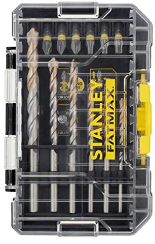 STANLEY STA88552-XJ - Juego de puntas para atornillar de impacto y brocas para mampostería STANLEY® FATMAX® de 19 piezas