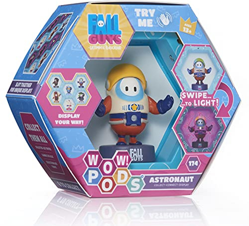WOW! PODS Fall Guys: Ultimate Knockout, Astronaut Light-up Bobble-Head Figure, Official Merchandise, Collectibles, Toys and Gifts, Multicolor