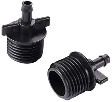 Tubo da giardino Quick Connect Raccordi per tubi dell'acqua 1/2 Collegamento filettato a 1/4 Accoppiamento Irrigazione Tubo di gocciolamento 4/7 mm Giardino Drip Tubo flessibile Connettore rapido 20