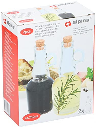 EDCO Alpina Set di bottiglie di olio e aceto 2 pezzi 250ml