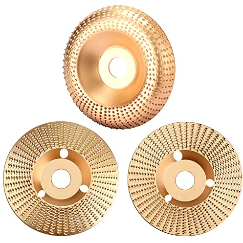 ASNOMY 3tlg. Schleifscheibe Holz, Raspelscheibe (Ø 125 mm x 22.2 mm), Holz Hartmetall Schleifscheibe,Grinding Wheel,Carving Tools WinkelschleiferWinkelschleifer,Sanding Wheel,Winkelschleifscheibe