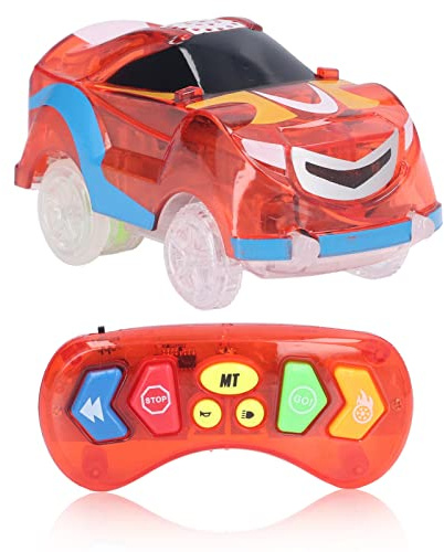 VGEBY Tracks Cars, Tracks Cars 6 LED-Leuchten Fernbedienung beleuchtet Cars mit Musik für Blau Rot Elektronisches Spielzeug