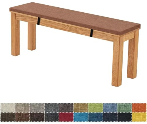 FIOVIP Bankauflage Bankkissen Sitzbankkissen 90X40X5CM Abnehmbar Waschbar Doppelt rutschfest Hochelastischer Geeignet für Gartenbänke, Schaukeln, Terrassen, Innenbänke(Braun)