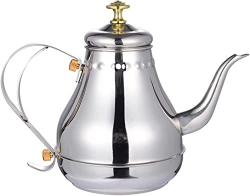 REJOON Perkolator Kaffeekanne 8L Edelstahl Kaffeekanne Mokka Kaffee Latte Kaffeekanne (Color : Silver)