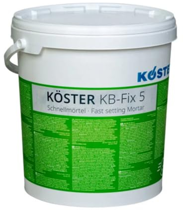 Köster Malta KB Fix 5, secchio da 7,5 kg C515007 (malta protettiva per calcestruzzo, additivo per calcestruzzo, malta di riparazione, malta veloce)