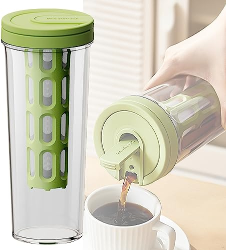 HNJZX Caffettiera Cold Brew Brocca per Caffè per Pour Over Fredda Caffè e Hot Tè Caff Macchina Cold Brew Caffettiera (Verde)