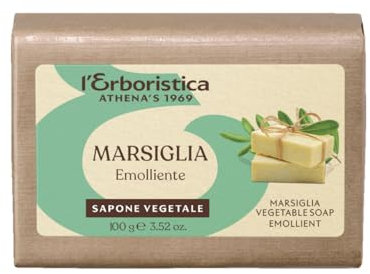 L'Erboristica Athena's | Saponetta Vegetale di Marsiglia, Sapone Emolliente, 100 gr, Made in Italy