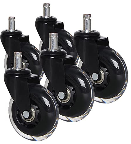MöBelrollen 5PCS Bürostuhlrollen Hartbodenrollen Premium-Lenkrollen for Parkettlaminat Drehstuhlrad for Büroschreibtischstuhl Rollen FüR MöBel (Size : 10mm)