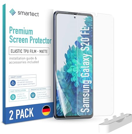 smartect TPU Schutzfolie 2 Stück Matt für Samsung Galaxy S20 FE | HD Panzerfolie Anti-Kratzer, Displayschutz entspiegelt, Blasenfrei, Fingerabdruck kompatibel, Hüllenfreundlich