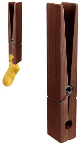 Non Slip Cloth Peg - Large Clothespin Towel Holder, Soft Grip Clothespin Holder | Giant Clothes Clips With Spring Wood Towel Racks, Extra strong Clothespin Cloth Clip Set for Laundering Clothes