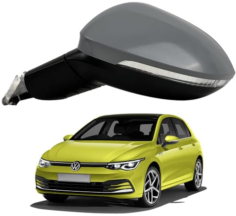 Convitex Außenspiegel für vw golf 8 baujahr 2019- Spiegel Elektrisch beheizbar zubehör Mit Blinker Links Fahrerseite 6 pin