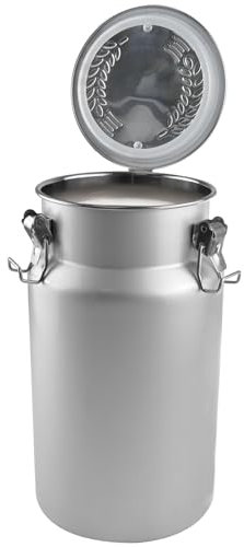 Generisch Milchkanne aus Edelstahl, robuster Milchkrug, Weineimer, Tragekrug, Flüssigkeitslagerfass zur Lagerung von Milch, Wein und Flüssigkeiten, 10 l, 22 x 30 cm