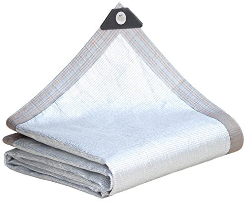 Rete parasole riflettente in lamina di alluminio per auto, serra, patio, prato, protezione UV 99%, 3 x 5 m
