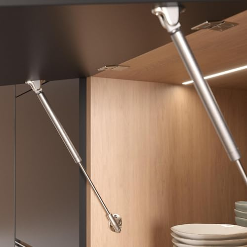 Pistone a Gas KRABY rialza Originale Italiana Ferramenta LIVENZA– Asta FRIZIONATA L.164, 244, 355, 480 per Ante Cucina e Living – Ammortizzatore per Mobili e Pensili Lift up spring (L.355 mm 45N)