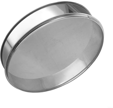 ARMYJY Tamiz de harina de acero inoxidable, colador de harina redondo de mano de 40 cm, herramienta de tamiz de malla fina, gran capacidad para hornear pasteles de pasta