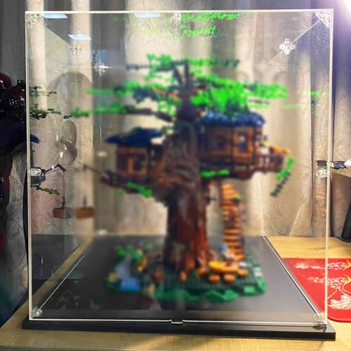 Vitrina Expositora Funda Protectora para Minifiguras de Bloques de Construcción, Caja Organizadora de Mostrador, Vitrina Transparente, Soporte de Exhibición de Plástico de Varios Tamaños(35x35x50cm(14
