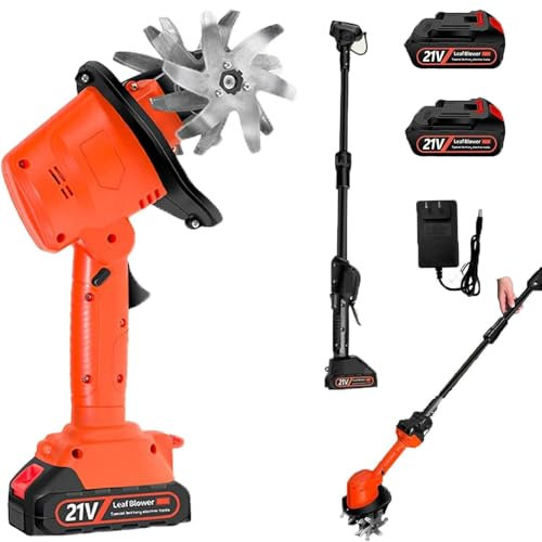 21V Motoculteur Électrique Sans Fil, Rotavator À Main, 4 Rangées De Lames De Labour Profond, 235 Tr/min, Pèse Seulement 1.2kg, Largeur De Labour 10cm, Profondeur De Labour 10cm, Pour La Ferme, La Cour