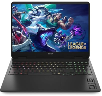 HP Omen Slim 16-an0000sf Ordinateur Portable Gaming 16 FHD IPS 144hz, PC Portable Gamer (Intel Core Ultra 5 225H, RAM 16 Go, SSD 512 Go, Nvidia GeForce RTX 5050, Windows 11), Laptop Noir, AZERTY
