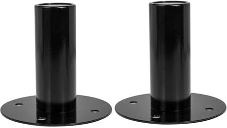 NUOBESTY Bandeja para Altavoces 2 Piezas de Hierro Negra