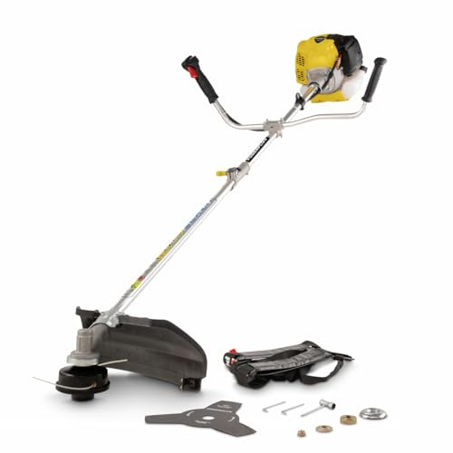 Powerplus Freischneider Benzin POWEG30408 Motorsense - 42,7 cc Trimmer und Motorsense, 950 ml Kraftstofftank, Gartengeräte