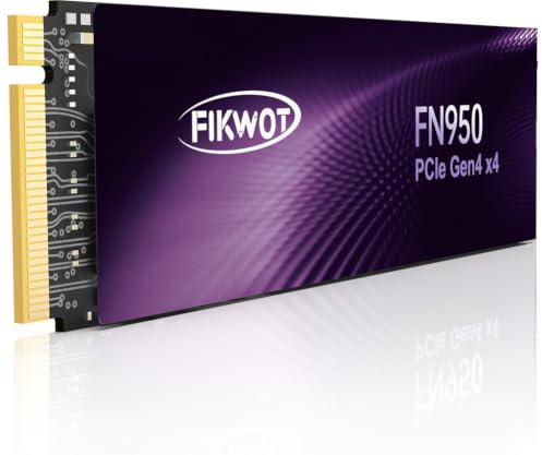 Fikwot FN950 4TB NVMe SSD PCIe Gen4x4 M.2 2280, lettura fino a 5000 MB/s, configurazione cache SLC, unità a stato solido interna per desktop laptop PS5
