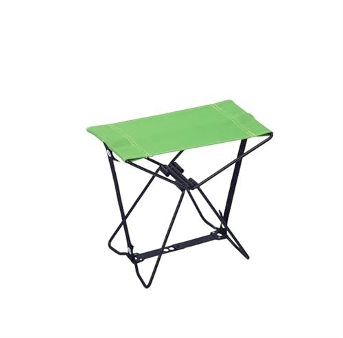 Bärbar hopfällbar pall, lätt utomhusstol, avslappnad campingstol, resa picknickstol, fiskepall med bärväska (grön trumpet)
