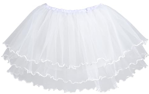 TRIWORKS Karneval Tütü Damen 50er Hohe Taille Unterrock Tüllrock Puffy Elastisch Petticoat Tütü Herren Halloween Kostüm