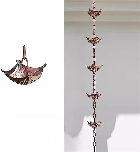 Regnkedjor, Takfotsdränering Regnfångarkedja, Utomhusträdgårdsdekoration Regnkedja För Tempel Takränna Stuprör, Anpassad Längd,Style3-4m/102ft
