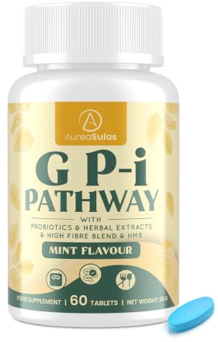 Botanical Fibre Tablets with HMB, Green Tea & Ginger Extracts, Advanced Plant Formula, Mint Flavour, Vegan, 60 Tablets