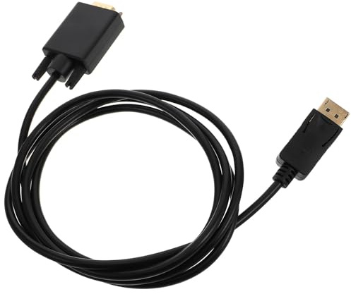 jojofuny Câble Displayport vers Vga 1,8 M Transmission Stable pour Moniteurs et Projecteurs, Installation Plug and Play, Portable et Compact