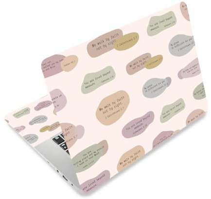 CRAFTYMELODY Autocollant pour Ordinateur Portable Décalque PVC Vinyle Citation Protecteur d'Ordinateur Portable Imperméable Résistant aux Rayures Autocollant pour Ordinateur Portable Citation