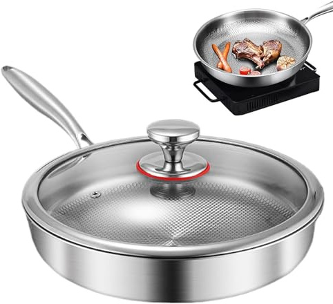 Poêle Antiadhésive Avec Couvercle Compatible Induction Gaz Grill Crêpes | Poêle Antiadhésive Ustensile Cuisine Ustensiles De Cuisine Casseroles Omelette Oeuf Pour