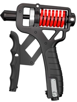Homyl Fortalecedor de Agarre de Mano, Pinza de Mano, Estirador de Dedos para Guitarra, Gimnasio con Mostrador, Color Negro, Negro